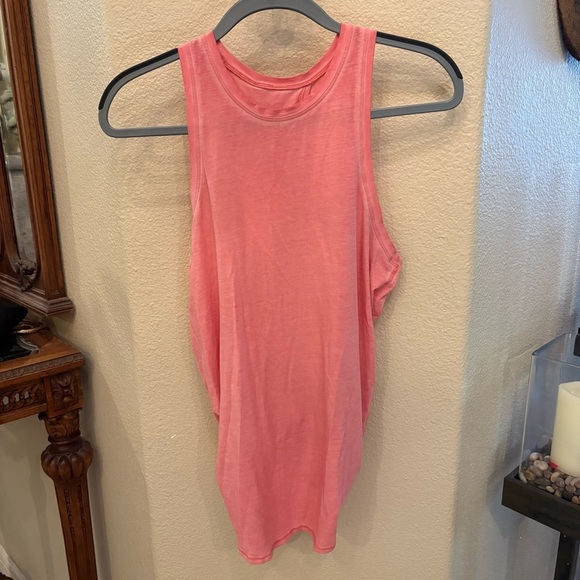 LULULEMON Women Peach Tie Back Athletic Tank Top Size 4-6 - Picture 1 of 4